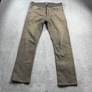 Revtown Decade Denim Jeans Mens 31x28* Green Sharp Straight Leg Stretch Pants